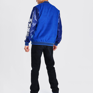Formal Varsity <b>Jacket</b> Front Logo Breathable Windproof Stand Collar Polyester/Cotton Reflective Customizable Colors Designs <b>Men's</b> - Product Image 3