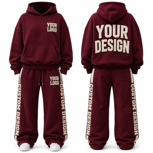 Heavy <b>Fleece</b> Winter 2 1 Design <b>Jogger</b> Set <b>Women</b> Custom for Logo Side Pocket Ribbed Waistband Polyester <b>Fleece</b> Blend - Product Image 3