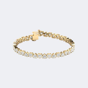 Bracelet tennis en forme de cœur 8.00CTW - Product Image 2