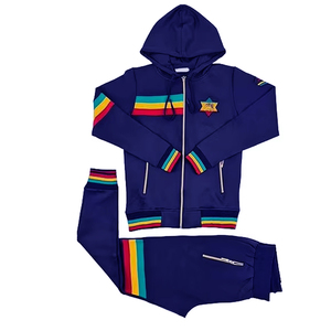 Survêtement de sport imprimé en polyester de bonne qualité, à manches longues, séchage rapide, design moderne et élégant, fermeture éclair, vêtements de loisirs confortables - Product Image 1