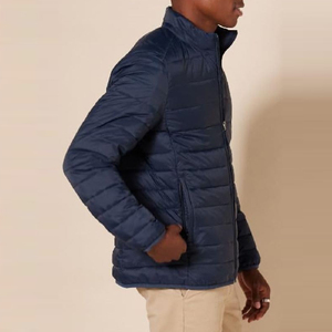 New Arrival Design Men's Puffer Jackets Winter Thick Warm Custom Padded <b>Bubble</b> <b>Coats</b> Zipper Closure Puffer Jacket - Product Image 3