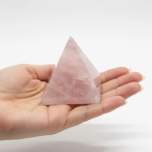 Wholesale 30-35mm Pyramid Muntaha Agate Handmade Natural Stone Bulk Reiki Crystals Rose Quartz Premium Quality Khambhat India - Product Image 2