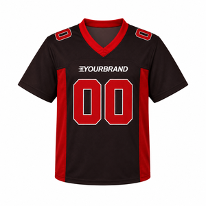 Nouveau design, vente en gros, sur mesure, 100% polyester, maille, impression par sublimation, séchage rapide, respirant, maillot de football américain pour hommes - Product Image 2