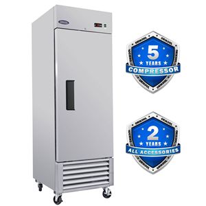 27 \ "frigorifero da cucina commerciale 23 mc. ft 1 porta solida In acciaio inossidabile per frigorifero verticale omologato ETL - Product Image 1