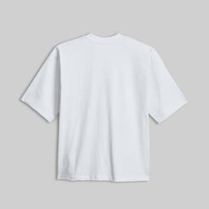 เสื้อยืดคอกลมแขนสั้นผู้ชาย สีขาว ผ้าฝ้ายเจอร์ซีย์ 100% ทรงปกติ สวมใส่สบาย ระบายอากาศได้ดี น้ำหนัก 240 กรัม ผ้าถัก ดีไซน์เรียบ - Product Image 1
