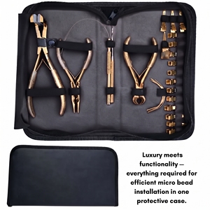 Kit de Instalación de Extensiones de Cabello para Salón, Alicates para Microperlas de Silicona, Aguja para Coser Tramas, Herramienta de Gancho y Bucle, Accesorios para Microperlas - Product Image 3