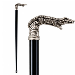 TOMBOLA SPORTS TE-WC-7011 Canne de marche multifonctionnelle vintage en laiton avec poignée tête de crocodile, embout en caoutchouc, capacité 750g - Product Image 4