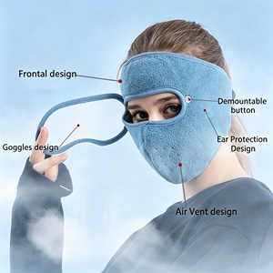 Custom Breathable Fleece Balaclava with Removable <b>Eye</b> Shield Winter Face <b>Mask</b> for Men Women Skiing Motorcycling - Product Image 5
