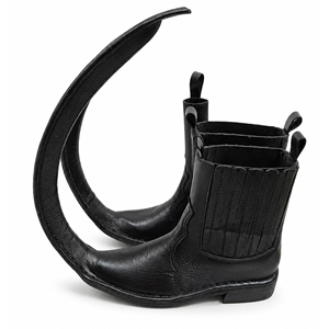Botas de Cuero Hechas a Mano con Punta Rizada Estilo Medieval, Botas Negras de Vikingo, Elfo, Duende, Bruja, para Disfraces de Fantasía, Renacimiento, Halloween, Cosplay - Product Image 6