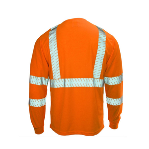 Camiseta de Seguridad Reflectante de Alta Visibilidad al por Mayor, Manga Larga, Fluorescente, para Trabajo de Construcción, Transpirable, con Malla, EPP - Product Image 6