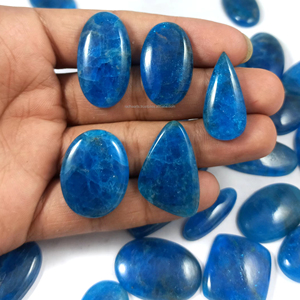 Apatite en gros, pierres précieuses naturelles, cabochons et cabochons ovales à dos plat, forme coussin, faits à la main - Product Image 1