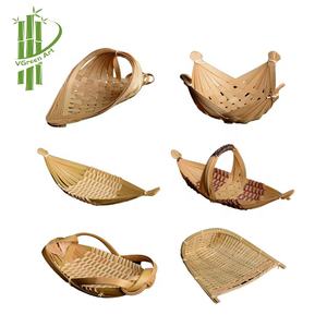 NATURE VIETNAM Woven <b>Bamboo</b> Tray Small Boat Shape <b>Bamboo</b> Fruit Food Mini <b>Basket</b> Tray Sushi <b>Bamboo</b> Boat Plates Eco Friendly - Product Image 5