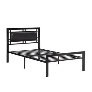 Robusta Struttura Letto in Metallo Stile Moderno, Misura Twin, Comodo Accessorio per Camera da Letto, Colore Nero - Product Image 6