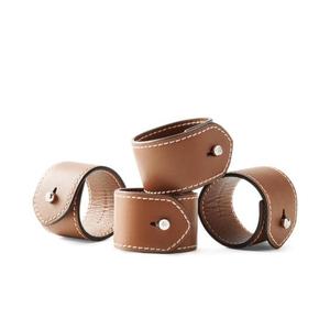 Customizable Leather <b>Napkin</b> <b>Ring</b> European Style Table Decoration Food Grade Eco Friendly <b>Napkin</b> <b>Rings</b> Custom Logo Printed - Product Image 2