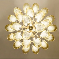 Italie Design Murano Verre Plafonnier Niveaux Fleur Lustre En Verre Luminaire pour Chambre Salle À Manger Cuisine