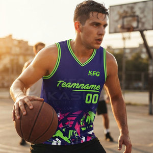 Venta Directa de Fábrica, Serie de Ropa Deportiva, Camiseta de Baloncesto para Hombre, Material Transpirable que Absorbe la Humedad, Cuello en V, Sin Mangas - Product Image 5
