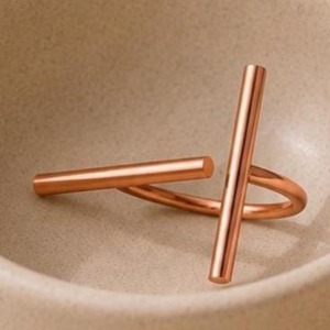 Bague en cuivre pour femme, bague statement, bague de promesse, bague de mariage, bague de fiançailles, bague artisanale en cuivre pour décoration de mariage, cadeau - Product Image 3