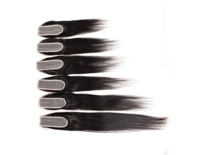 Perruque frontale U-Part en cheveux indiens Remy, 32 pouces, noir naturel, transparente pour base en dentelle, densité 130% - Product Image 2