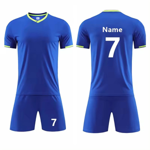 Uniformes de Fútbol Unisex, Camisetas y Pantalones Cortos Transpirables de Manga Corta, Personalizables, 100% Poliéster, para Entrenamiento - Product Image 4