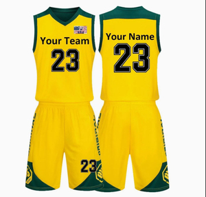 Ensembles de maillots de basketball d'entraînement personnalisés pour adultes, impression sérigraphique, 100 % polyester, antibactériens, séchage rapide, vente en gros - Product Image 6