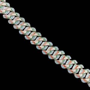 Collar de Dos Tonos de Plata de Ley 925 con Cadena Cubana en Oro Rosa, Colgante Hiphop al por Mayor, Colgantes de Tiburón Personalizados con Moissanita, Regalo - Product Image 3