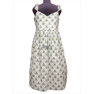 Vestido Maxi Estampado Digital para Boda India, Corte A, 100% Algodón, Diseño Moderno y Dulce para el Verano, para Chicas - Product Image 5