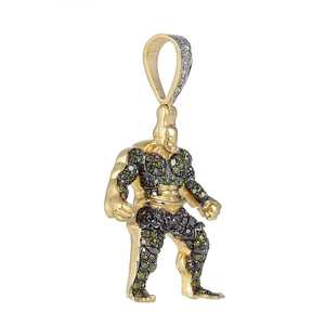 Colgante Moissanite Iced Out Hulk de Plata 925 con Baño de Rodio, Amuleto Temático Estilo Hiphop para Fiestas, para Hombres y Mujeres - Product Image 4