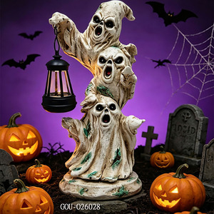 Decoraciones de jardín para Halloween, Figura de Árbol Fantasma de Halloween, Adorno de Espantapájaros de Resina - Product Image 3
