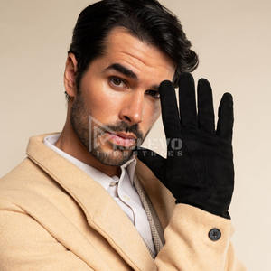 Guantes de Cuero de Invierno, Manoplas Térmicas con Forro Polar, Resistentes al Viento, para Motociclistas, de Piel de Oveja Genuina, Venta al Por Mayor - Product Image 2