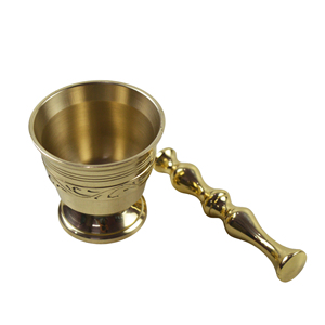 Mortier et pilon en laiton de haute qualité avec gravure, finition polie, pour le broyage manuel du café et des épices, ustensile de cuisine Pankutti - Product Image 4