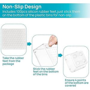 25 PCS Clear <b>Plastic</b> Versatile 4-Size Drawer Organizers Set Bathroom Vanity <b>Storage</b> <b>Bins</b> for Makeup-Desktop Drawer Organizers - Product Image 5