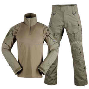 Combinaison tactique respirante de camouflage de haute qualité 2025 personnalisée en gros ensemble d'uniformes de sécurité vert olive pour hommes - Product Image 6