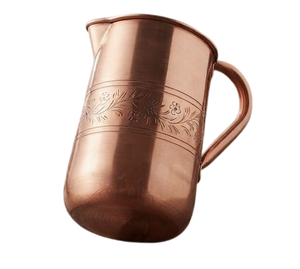 Carafe en cuivre au design classique, capacité pour fêtes, eau chaude/froide, vin, jus, thé glacé, pichet en cuivre durable - Product Image 2