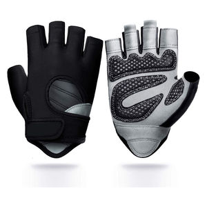 Gants d'entraînement imperméables en spandex à demi-doigts pour hommes et femmes, respirants, antidérapants, avec fermeture auto-agrippante, pour le badminton et le tennis - Product Image 1