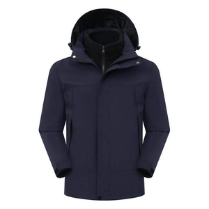 ORREN INTERNATIONAL Men's 3-in-1 Waterproof Quick Dry <b>Vintage</b> Spring Bomber Jacket Color Block Hooded <b>Windbreaker</b> Cotton-Filled - Product Image 3