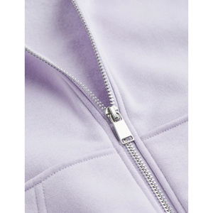 Sudadera con Capucha Corta de Lona Hecha a Medida para Mujer, Transpirable, Diseño de Hombros Caídos, Cuello con Capucha, Logotipo Frontal, Estilo Casual para Otoño - Product Image 4