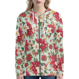 Sweat-shirts imprimés multicolores à motif mandala pour femmes, respirants, en polaire polyester sublimé, coupe ample, fermeture éclair intégrale, couleurs vives - Product Image 5