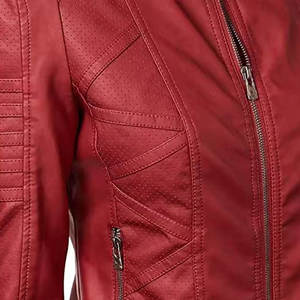 Chaqueta de Motociclista para Mujer, de Cuero Genuino, Impermeable, Transpirable, con Cierre de Cremallera, Calidad Premium, Logotipo Personalizado - Product Image 4