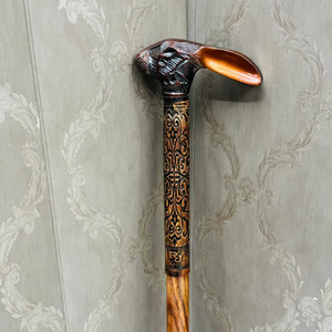 Rabbit Head Handle Luxury Vintage Style Wall Hanging Walking Cane Handcrafted Rosewood Stick for Easter & Thanksgiving - Product Image 1