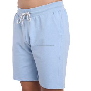 <b>Men's</b> Custom French Terry Cotton Summer Casual Streetwear <b>Shorts</b> Breathable Mid Flat Front Drawstring Solid Pattern Print Baggy - Product Image 4