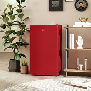 3.2 Cu.Ft Single Door Compact <b>Mini</b> Fridge with <b>Freezer</b> Adjustable Thermostat and Reversible Door in Red - Product Image 2