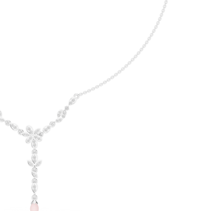 <b>Moissanite</b> Flower Pendant Necklace Y Shape Link Chain Necklace Brilliant Cut <b>Jewelry</b> for Women Party Gift - Product Image 1