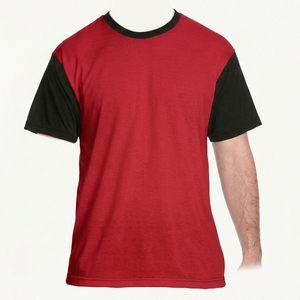 Camiseta unisex 100% poliéster para hombre, cuello redondo, manga corta, color blanco o negro, lisa, de punto, superventas - Product Image 3