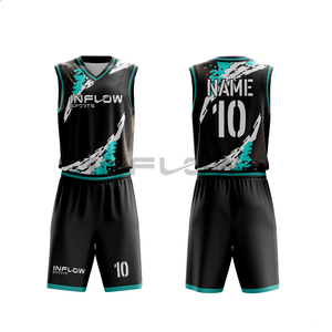 Maillots de basket imprimés en polyester recyclé, durables, haute densité, anti-humidité, respirants, prix usine - Product Image 3