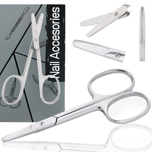 Ciseaux à cuticules courbés, nouveaux ciseaux à manucure professionnels en acier inoxydable argenté, outil de beauté, livraison rapide, ciseaux de salon - Product Image 4