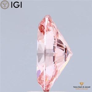 เพชร CVD ทรงรี 3.00 กะรัต สีชมพูสดใส ระดับ VS1 ได้รับการรับรองจาก IGI สำหรับสร้อยคอแบบโซลิท - Product Image 6
