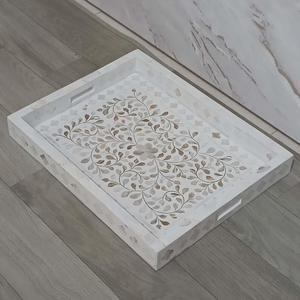 Bandeja hecha a mano con incrustaciones de flores - Product Image 5