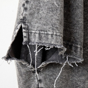 OEM Distressed Washed T Shirt Women Drop Shoulder Distress Wash Tee Shirts Men's Oversize Vintage Wash Distress T-Shirt Ladies - Product Image 4
