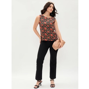 Nuevo Diseño, Chaleco Estampado Floral Indie para Mujer, Top de Algodón, Ropa Formal de Oficina, Top para Reuniones de Negocios y Estilo Profesional - Product Image 1