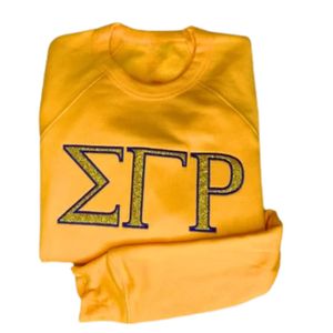 เสื้อสเวตเชิ้ตปักลาย Sigma Gamma Rho ประดับกลิตเตอร์ แบบคัสตอม ตัวอักษรกรีก ผ้าฟลีซ คอกลม พรีเมียม สไตล์เสื้อผ้าชมรม - Product Image 2
